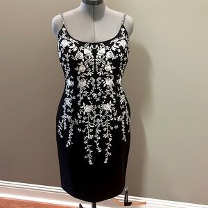 Black and white party dress
